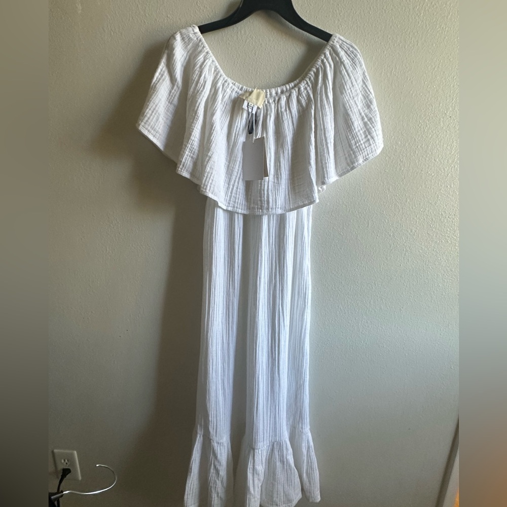 ANAAK White Off-Shoulder Maxi Dress
